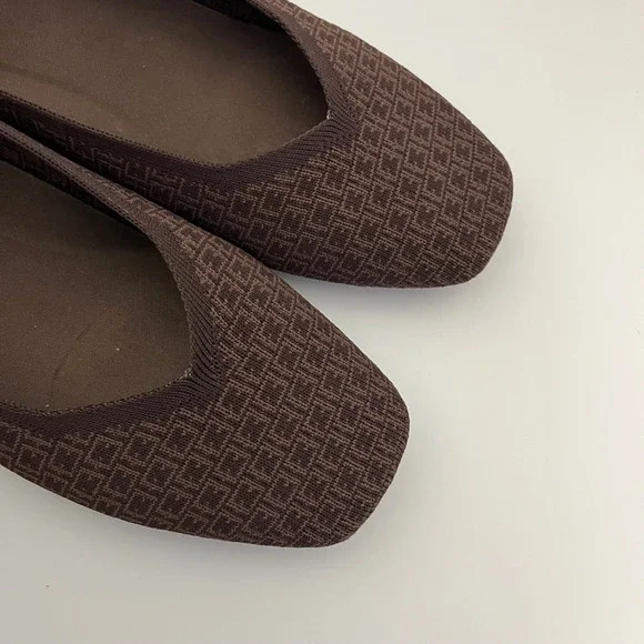 Vivaia Square-Toe V-Cut Flats (Margot 2.0) Brown Chain Size EU 36.5 US6 - Picture 4 of 8